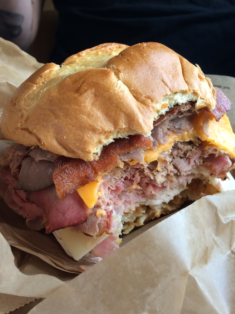 Illustration for article titled The A.V. Club climbed Arby’s Meat Mountain and gazed upon its wonder